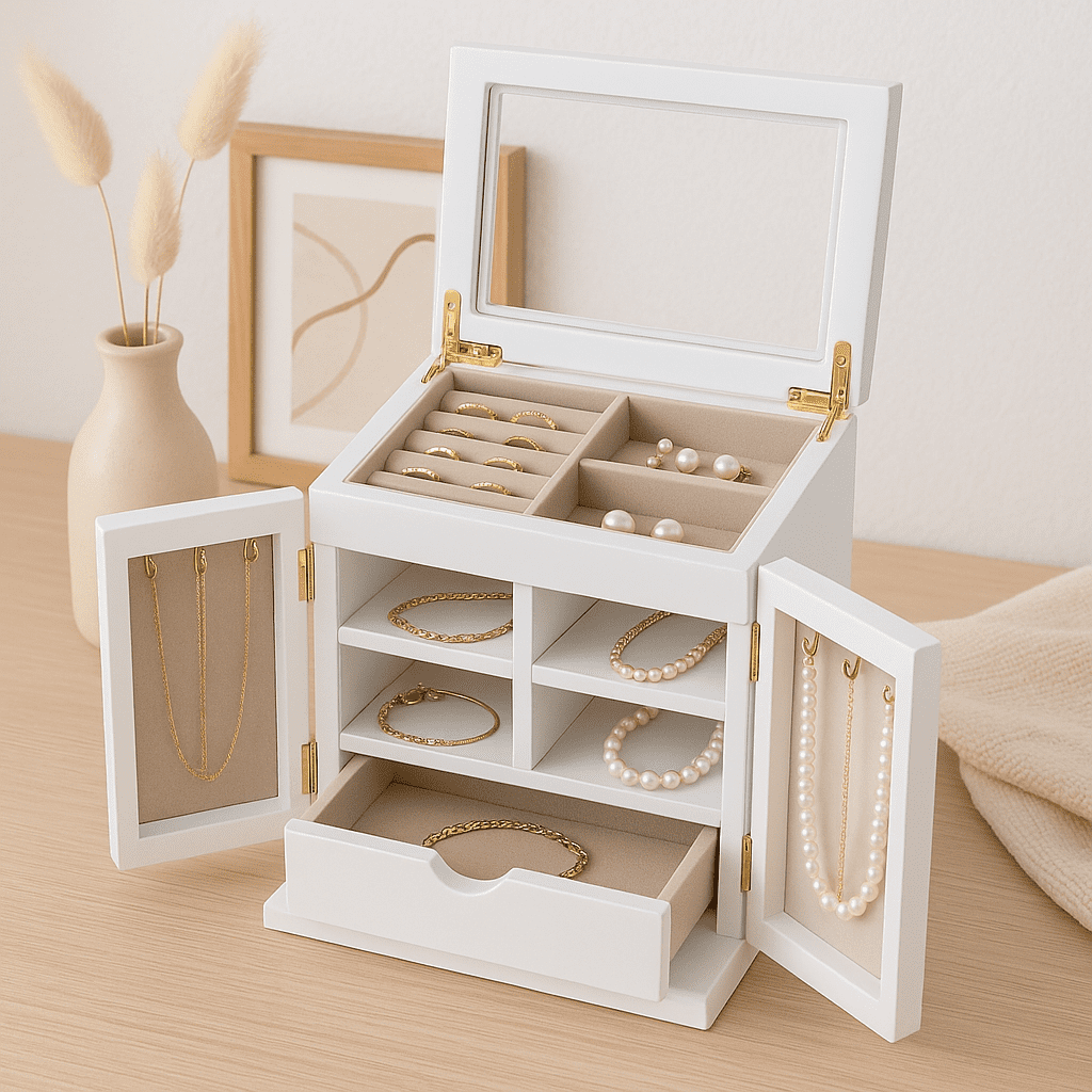 Hives & Honey - Lina White Jewelry Chest