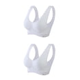 thumbnail image 3 of Bralette sexy Qarigey sujetador sin aros Cómodo y transpirable para mujer Blanco M, 3 of 6