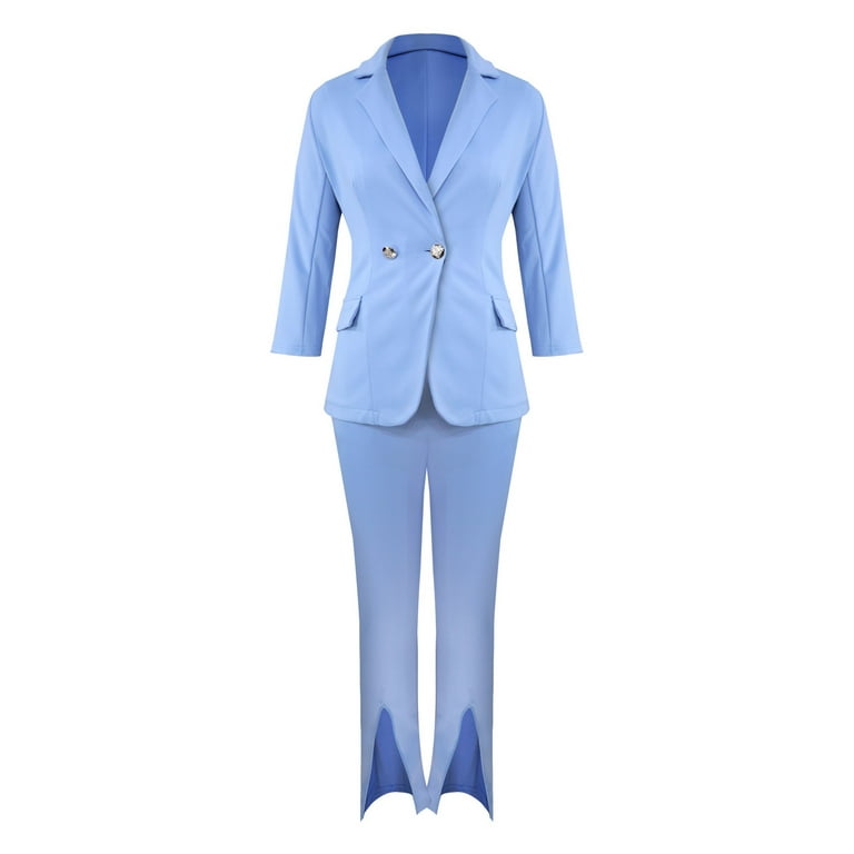 Elegant Monochrome Slim Fit Waist Defining Suit With Long Pants