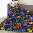 thumbnail image 6 of Sikiie Colorful Floral Ultra-Soft Micro flannel Blanket Luxury All Seasons Warm Blanket for Bedding Sofa and Travel (4 sizes)-50"x40", 6 of 7