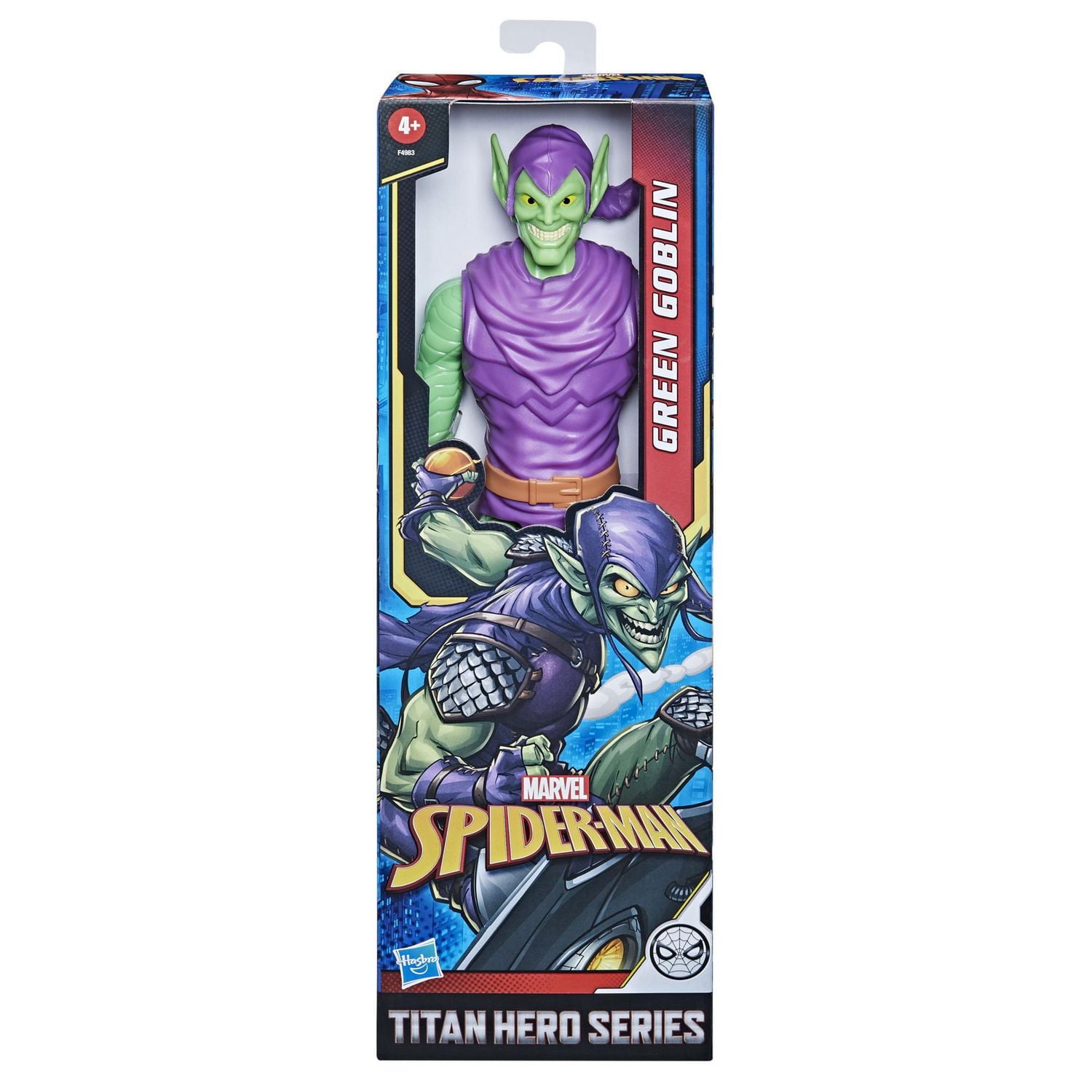 Marvel Spider-Man Titan Hero Series Green Goblin Toy 12-Inch-Scale Collectible Action Figure, Toys for Kids Ages 4 and Up
