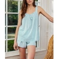 thumbnail image 3 of Ensemble de Pyjama Rayé Y2K pour Femmes, 2 Pcs, Camisole, Hauts Babydoll et Boxeurs Rayés Assortis, Ensemble de Détente, 3 of 6