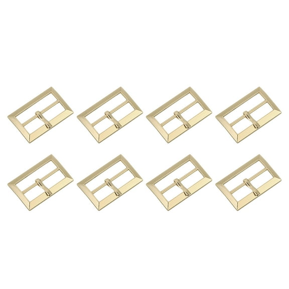 Uxcell 8Pack Metal Roller Buckles, 20mm/0.8" Single Pin Buckle Strap Adjuster, Gold