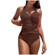 thumbnail image 2 of Traje de baño de una pieza para mujer, conjuntos de bikini para mujer, blusa suelta de manga corta con lentejuelas y cuello en V, blusa para mujer, 2 of 7