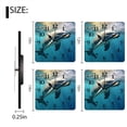 thumbnail image 3 of Square Wall Clock,Cute Dolphin Swimming In The Clear Blue Sea,Silent Non-Ticking Wall Clock Decor for Home Office Kitchen Living Room Bedroom(10inch), 3 of 4