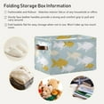 thumbnail image 5 of Coolnut Foldable Storage Bins Fish Fabric Storage Baskets Collapsible Decorative Baskets Closet Organizer Bins with PU Handles for Shelves Home Closet Bedroom Living Room-1Pack Decor Gifts, 5 of 7
