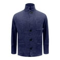 thumbnail image 3 of uikmnh Mens Sweaters Men's Autumn and Winter Plain Coloured Outdoor Casual Style Suit Collar Sweater Jacket Fall Sweaters Size:S, 3 of 5