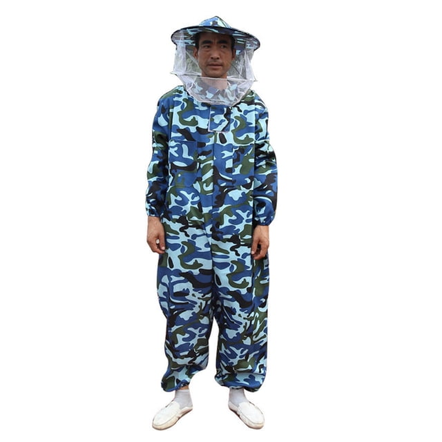 Chaqueta de , Apicultura Suave Profesional, Equipo de Protección de Velo de Apicultura, Traje de Apicultor de Cuerpo Completo con Sombrero , Camuflaje Multi Soledad Traje de apicultor