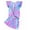 Blue Tie Dye, variant on Arshiner Girls 2 Pieces Summer Outfits Twist Front Ruffle Sleeve T-Shirts and Shorts With Pockets Cute Clothes Sets