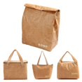 thumbnail image 1 of Bolsa de refrigeración de alimentos de retención fría plegable de papel Kraft Bento Afortunado Sencillez, 1 of 5