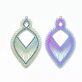 thumbnail image 2 of U8MO 5/10pcs 201 Stainless Steel Filigree Pendants Colorful Dangle Charms DIY Earring-Leaf-#78-5pcs, 2 of 2