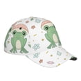 thumbnail image 3 of Naloa Original Classic Low Profile Hat Men Women Baseball Cap Dad Hat Adjustable Unconstructed Frog and Mushrooms Print Cap, 3 of 9