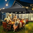 thumbnail image 4 of COBIZI 10x20 Pop Up Canopy, Heavy Duty Full-Truss Party Tent, Removable Awning & 4 Sidewalls, 420D PU Oxford, Waterproof, UPF 50+, 600D PVC Roller Bag, Black, 4 of 12