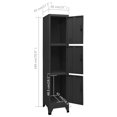 thumbnail image 4 of vidaXL Locker Cabinet Black 38x45x180 cm Steel, 4 of 5
