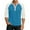Blue_001, variant on Domuza Men 3/4 Sleeve Shirt Trendy Casual Raglan Contrast Color Baseball T-Shirts Fall Lightweight Comfy Slim Fit Button Up Tops Blue M