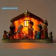 thumbnail image 2 of Mini Nativity Set, Indoor Nativity Scene with LED Light Include 1 Manger Creche and 8 Figures Statue, 2 of 5
