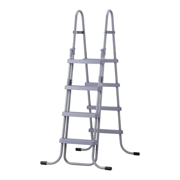 Above Ground Pool Ladder 4-Step, Steel Pool Stairs for 52in Pools, 300lbs Capacity, Non-Slip Steps, Easy Setup, Outdoor Gray