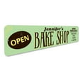 thumbnail image 3 of Bake Shop Open Novelty Decor, Metal Wall Sign - 4x18 Inches, 3 of 4