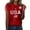 Red, variant on MEICHEN 250th Anniversary USA Shirt Short Sleeve Round Neck T Shirt Fashion Casual Blouse Top Summer Clothing