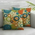 thumbnail image 3 of JEUXUS Decorative Throw Pillow Cover for Couch Sofa,Colorful 1950S Retro Abstract Home Decor Pillow case, 3 of 5