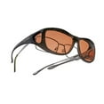 thumbnail image 3 of Solar Shield Dioptics Unisex Rectangle Tortoise Sport Sunglasses Brown, 3 of 6