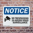 thumbnail image 4 of (2 Pack) No Trespassing 24-Hour Video OSHA Notice Sign 10 Inch X 7 Inch Plastic Sign, Weather Resistant, UV Protected for Workplace, Business, and Construction Site, Made in the USA, 4 of 8
