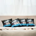 thumbnail image 7 of Ambesonne Cartoon Throw Pillow Cover 4 Pack, Wonderland Tale, 24", Multicolor, 7 of 7