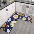 thumbnail image 2 of Pioneer Flower Floral Print Pattern Kitchen Rugs Sets Of 2,Anti Fatigue Kitchen Mat Rugs Non Slip Washable,Decorative Kitchen Floor Mats for Kitchen,Sink,Laundry,17"x30"+17"x47", 2 of 7
