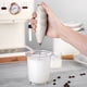 thumbnail image 5 of Batidor de Leche y Batidor de Mano, Hacedor de Espuma Eléctrico con Cabeza de Acero Inoxidable, Mini Batidora con Accesorios, 22.5 cm, para Café, Latte, Cappuccino, 5 of 6