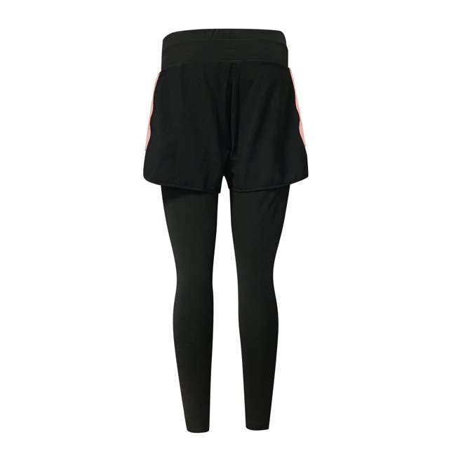 Gibobby Pantalones de yoga Piezas Pantalones de yoga Fitness Deportes Mujeres falsas Ocio Dos tramos de pantalones de yoga(Rosa, L)
