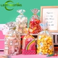 thumbnail image 2 of Bolsas de bricolaje de 50 piezas + alambres dorados con parte superior abierta para regalos, bolsas de pie para cumpleaños, bodas, fiestas, panaderías, galletas, bocadillos, galletas, dulces, bolsas d, 2 of 5