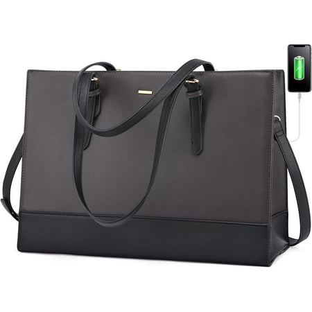 YOUI-GIFTS Laptop Bag for Women, Fashion Computer Tote Bag 15.6 Inch Large Handbag, Shoulder Bag Purse for Business Work