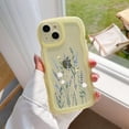 thumbnail image 3 of Compatible for iPhone 11 Case Matte Clear Flower Cute Wavy Phone Case,Floral Aesthetic Protective Soft TPU Yellow Case for iPhone 11 Women Girl 6.1 Inches, 3 of 13
