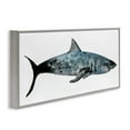 thumbnail image 3 of Stupell Industries Watercolor Textured Shark Animals & Insects Painting Gray Framed Art Print Wall Art, 24 x 10, 3 of 9