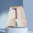 thumbnail image 2 of Zynoxe Mens Cargo Shorts Quick Dry Lightweight Outdoor Workout Hiking Shorts Fashion Waterproof Training Plus Size Athletic Shorts with Pockets Beige S, 2 of 6