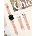 thumbnail image 4 of TOYOUTHS Slim Leather Compatible with Apple Watch Band for Women 38/40/41/42/44/45/46/49mm , Premium Leather Strap with A-Shape Metal Buckle for iWatch Series 10 9 8 7 6 5 4 3 2 1 SE Ultra 1/2, 4 of 6