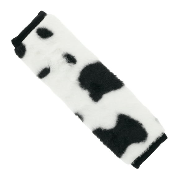 Unique Bargains Soft Faux Fur Car Seat Belt Cover Shoulder Pad Seat Belt Pad Cover 6.5x23cm Black White