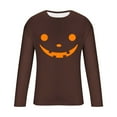 thumbnail image 5 of FDGIU Men's Halloween Graphic Tees Men Fashion Casual Print Sports Long Sleeves Round-Neck Blouses Shirts Casual Shirts, 5 of 5