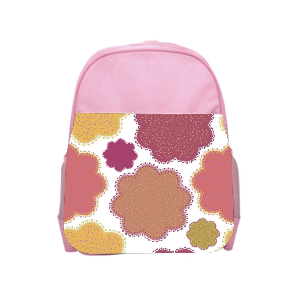 Accessory Avenue Dotted Flowers Pink Girls Preschool Toddler Backpack & Lunch Box Set