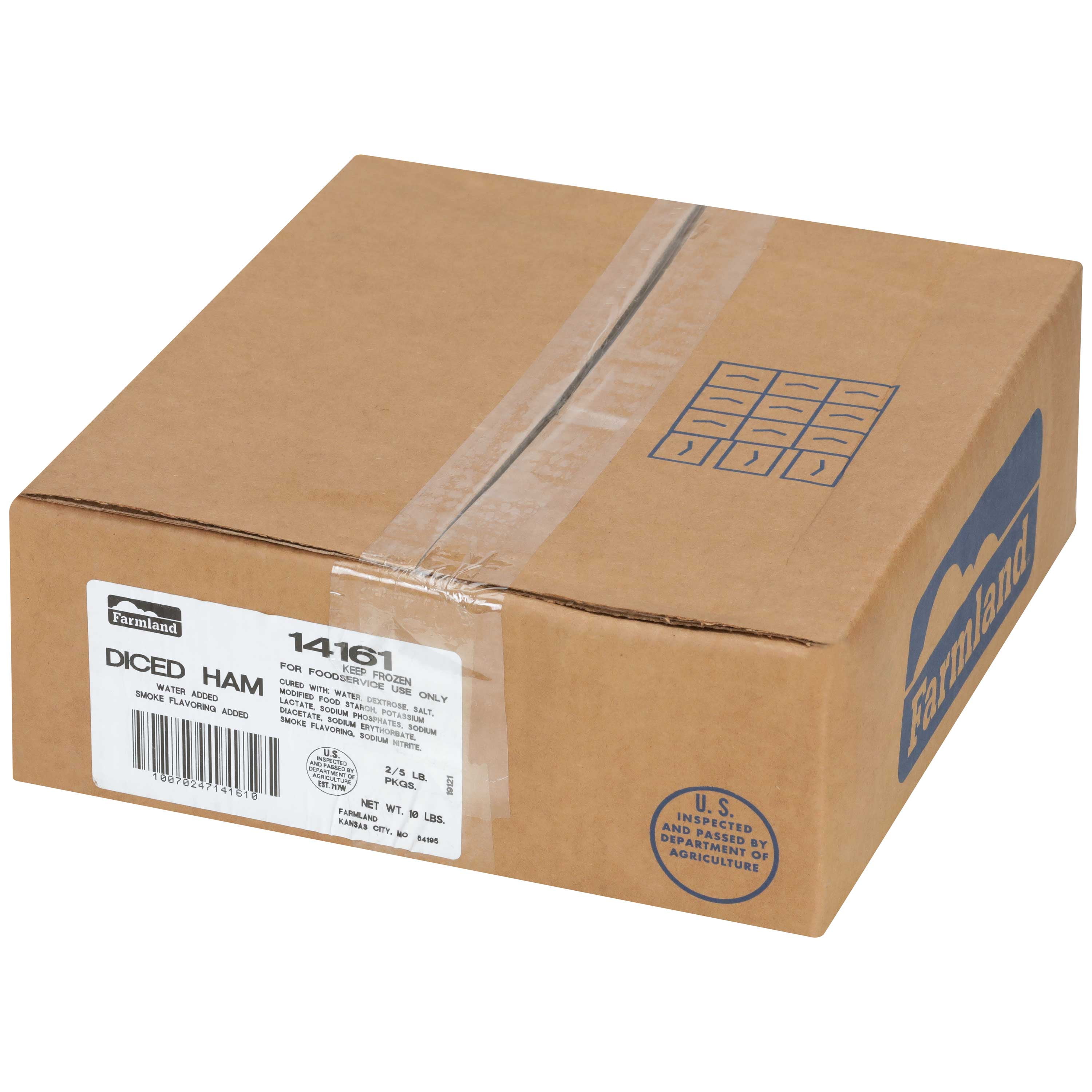 Farmland Water Added Smoked Diced Ham, 1/4 inch Cube -- 2 per Case