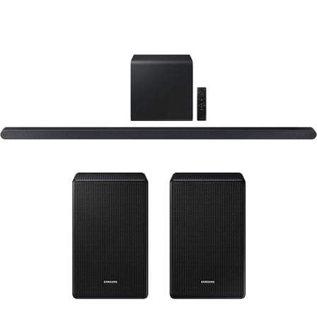 Samsung HW-S800D Ultra-slim 3.1.2ch Wireless Dolby ATMOS Soundbar with Q-Symphony (2024) Bundle with SWA-9500S Wireless Rear Speaker Kit