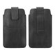 thumbnail image 1 of Teléfono Cinturón Soporte Estuche para 6.4" Celular Teléfonos, Vertical Cuero Teléfono Cinturón Bolsa para Hombre Mujer con Clip Bucle, Negro, 1 of 7