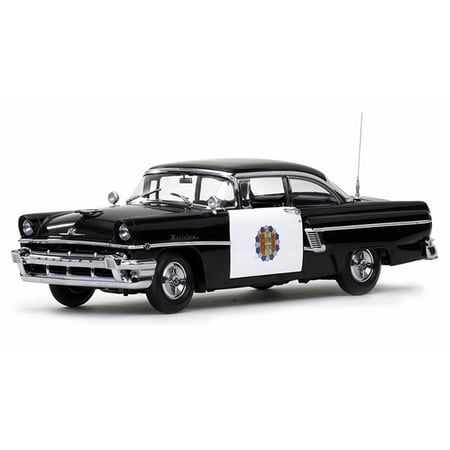 1956 Mercury Montclair Police Car, Black - Sun Star 5146 - 1/18 Scale Diecast Model Toy Car