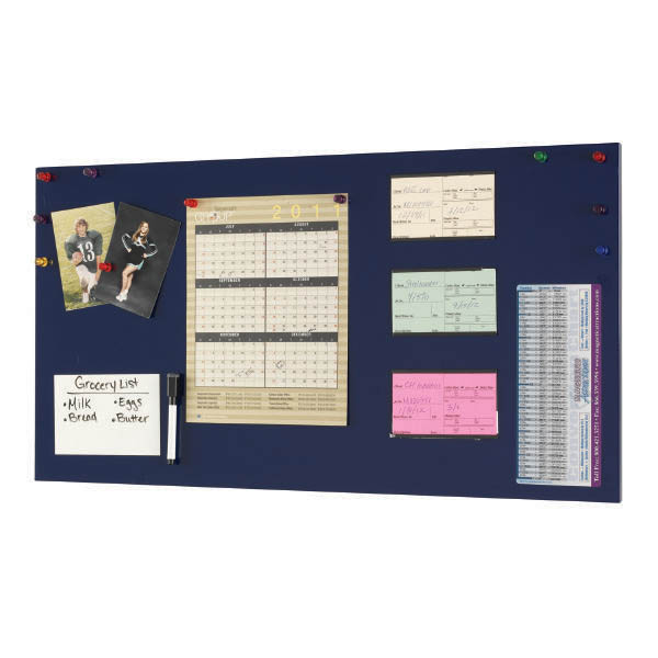 STEELMASTER Large, Note Board 14" x 30" Blue