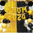 Black And Gold Prom Decorations 2024, Prom Backdrop 2024 Party