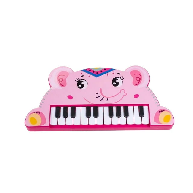 D Childrens Electronic Piano Toy With 15 Keys Multi Functional Music Keyboard Built-In Microphone Recording Playback Light Up Effects Early Learning Toy For Kids 9.84X5.59X1.22Inches