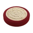 thumbnail image 1 of Cojín redondo de tatami para suelo, para silla, decoración del hogar, estilo japonés, meditación, 40 cm Rojo oscuro, 1 of 9