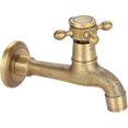 thumbnail image 1 of Wall Mounted Vintage Solid Brass Faucet Water Tap For Kitchen Sink Mop Pool(long), 1 of 5