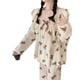 thumbnail image 4 of Pijama de manga larga con estampado de oso para mujer, talla 2XL, para noches acogedoras y días informales, 4 of 8