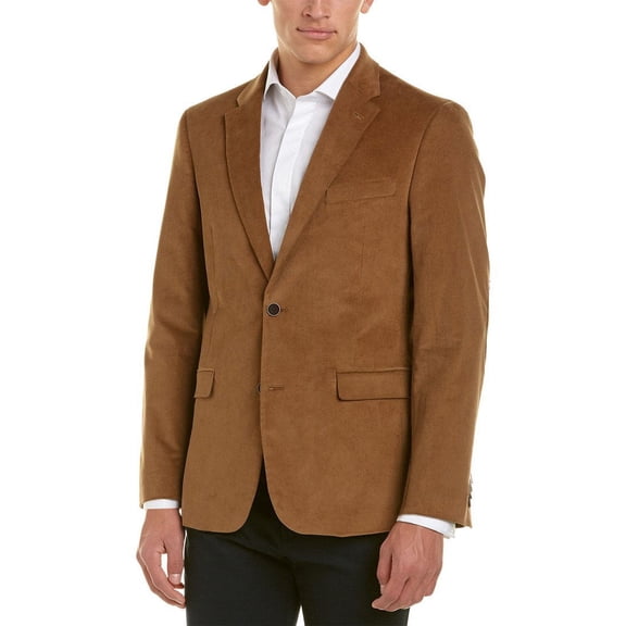Tommy Hilfiger Men's Cord Stretch Sportcoat Blazer, Khaki, 48 Regular